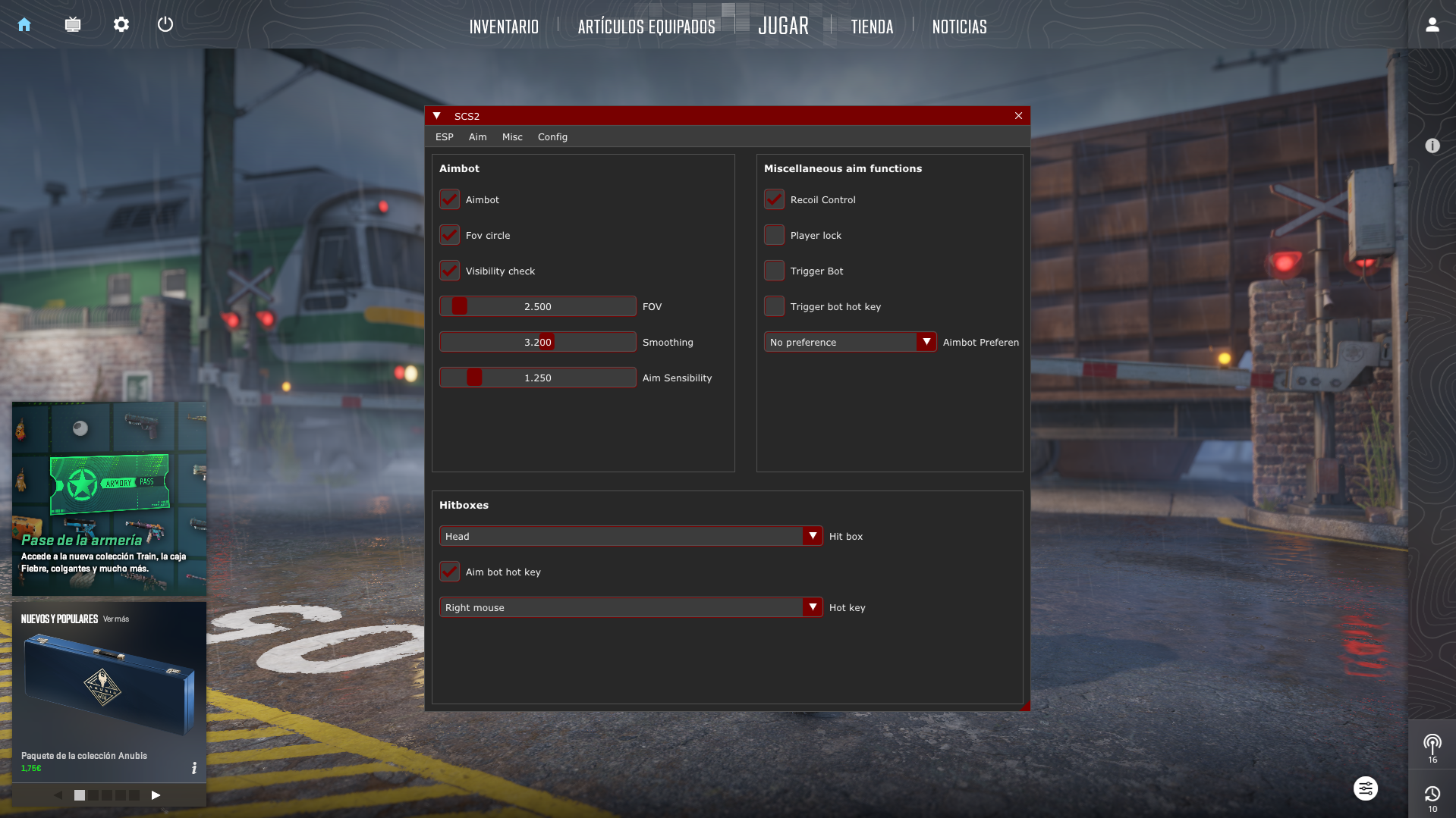 Aimbot configurado